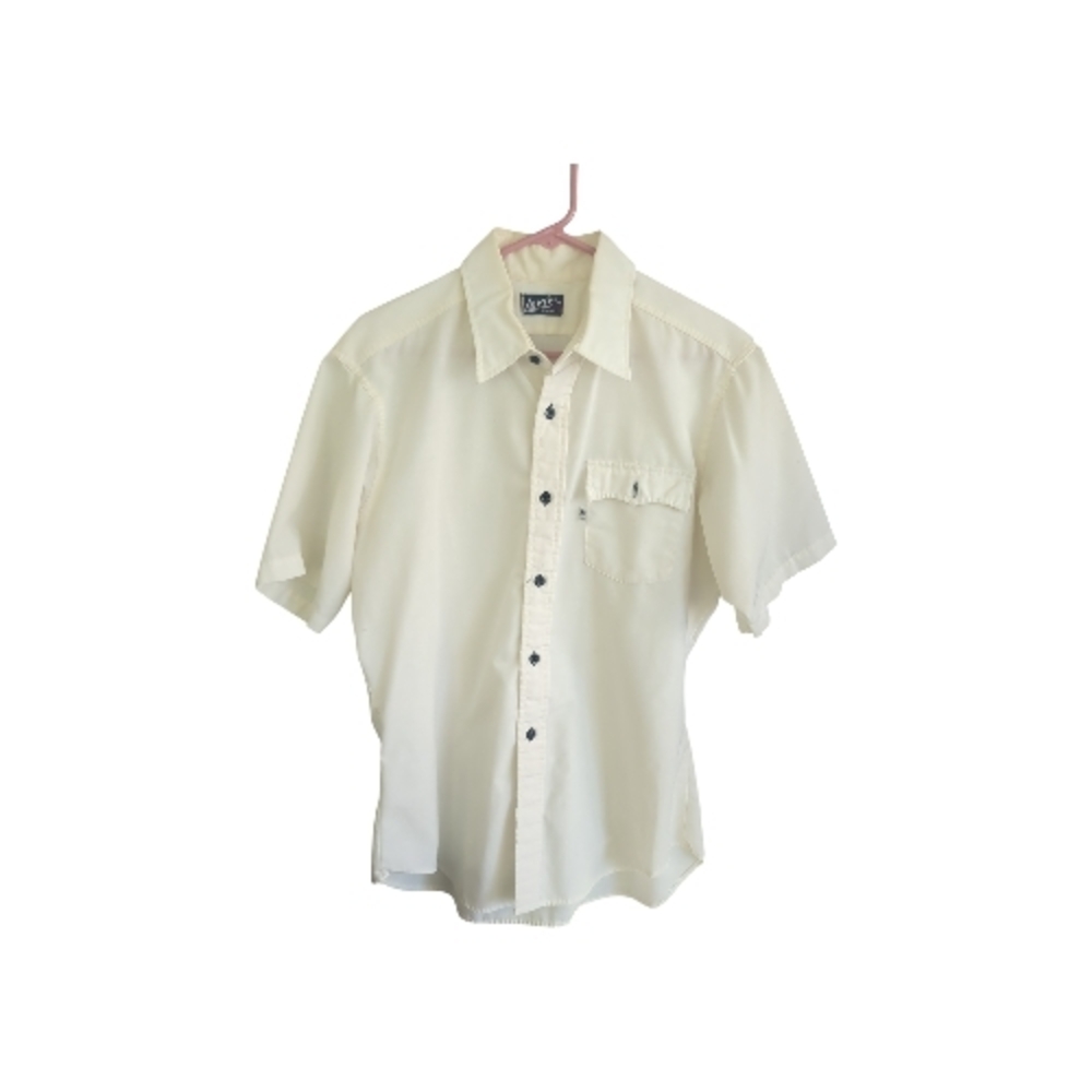 Levi's Vintage 90's Y2K Sunset One Pocket Short-Sleeve Ivory Button-Down Shirt
